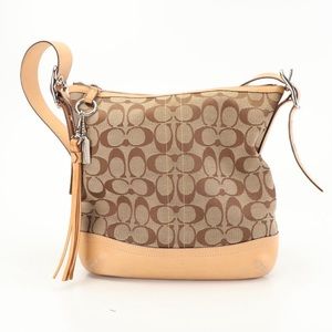 Coach Signature Canvas Slim Duffle Crossbody Bag